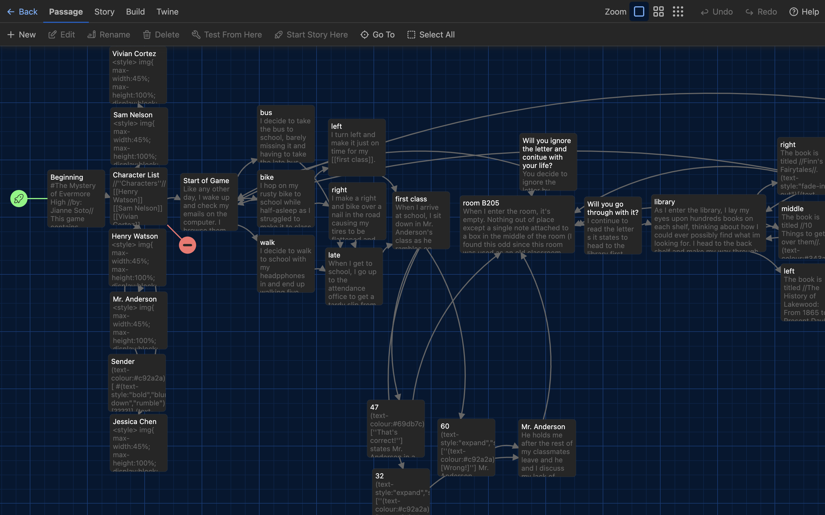 Twine Branching Map Layout